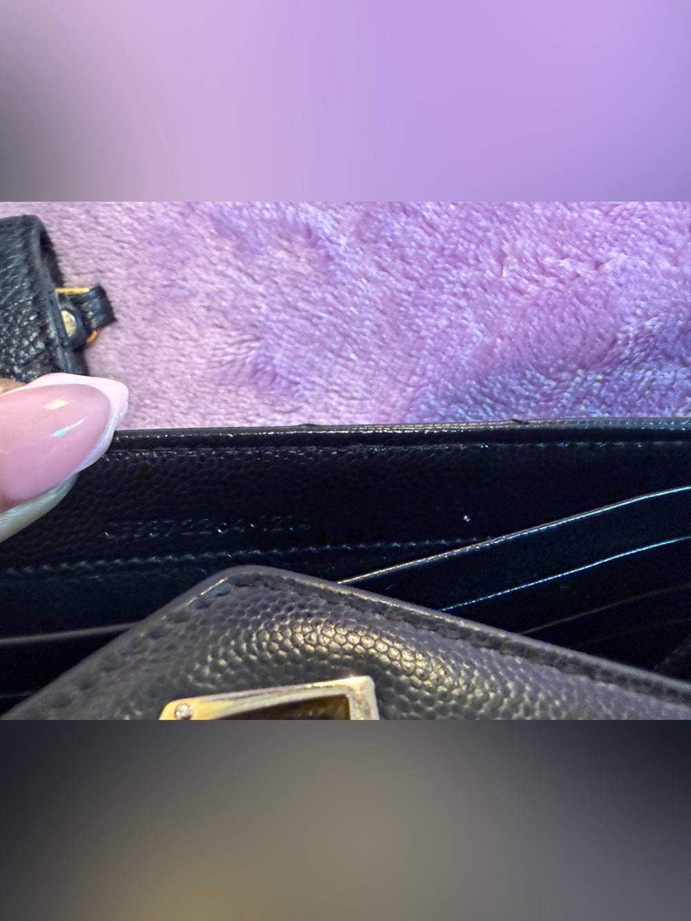 Authentic YSL Black Grained Leather Cassandre Matelassé Large Flap Wallet - Picture 14 of 14